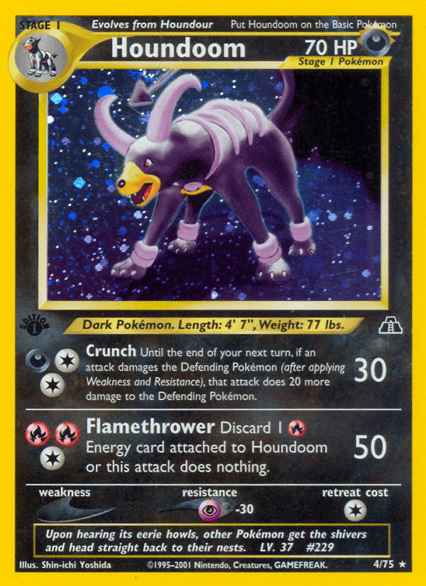 Houndoom artwork — Neo Discovery 4/75