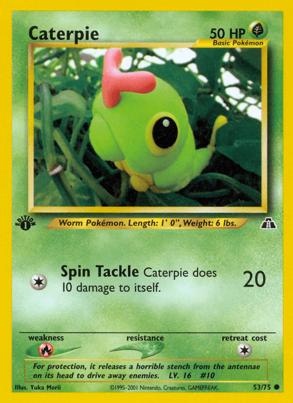 Caterpie artwork — Neo Discovery 53/75