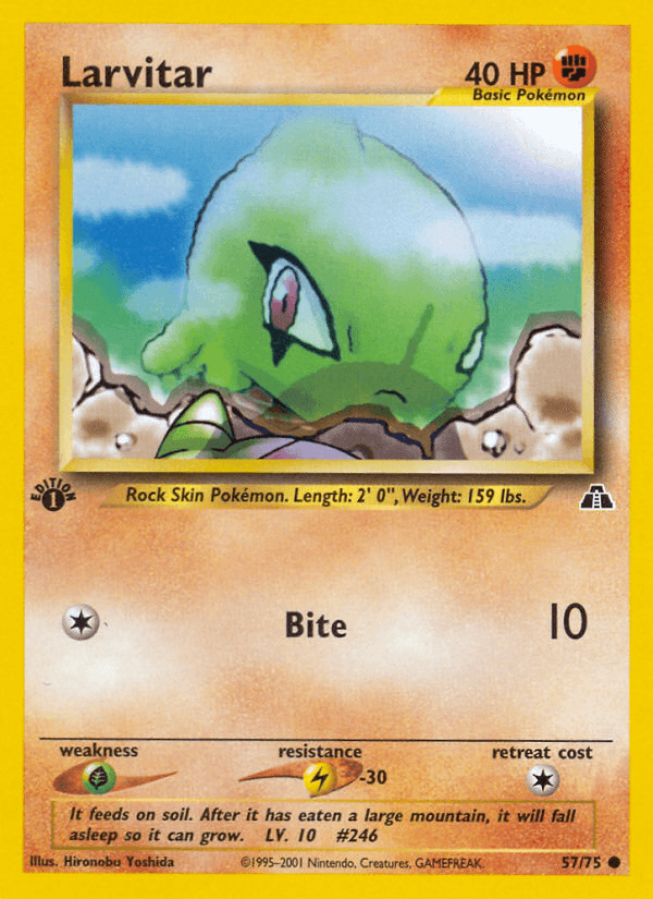 Larvitar artwork — Neo Discovery 57/75