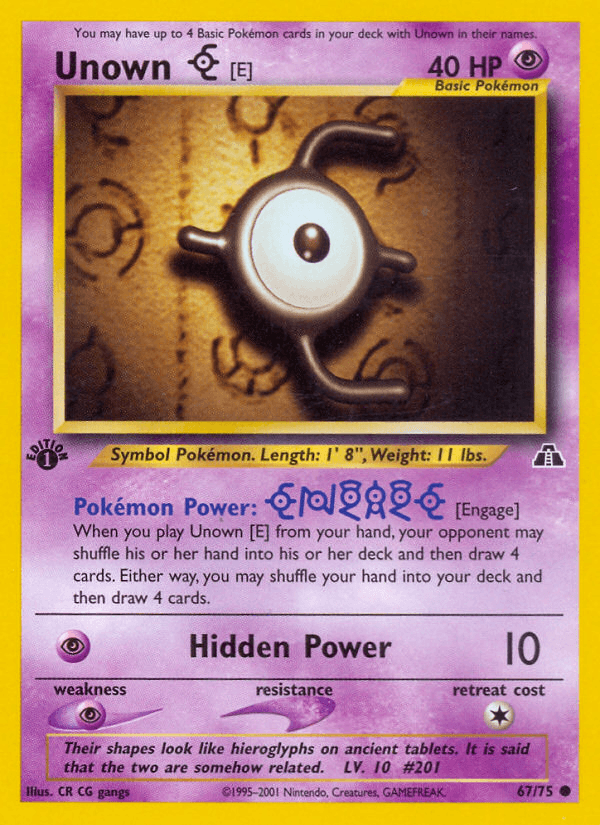 Unown [E] artwork — Neo Discovery 67/75