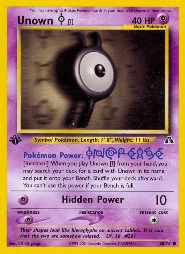 Unown [I] artwork — Neo Discovery 68/75