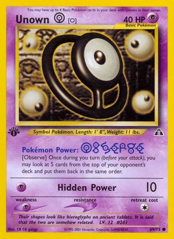Unown [O] — Neo Discovery 69/75