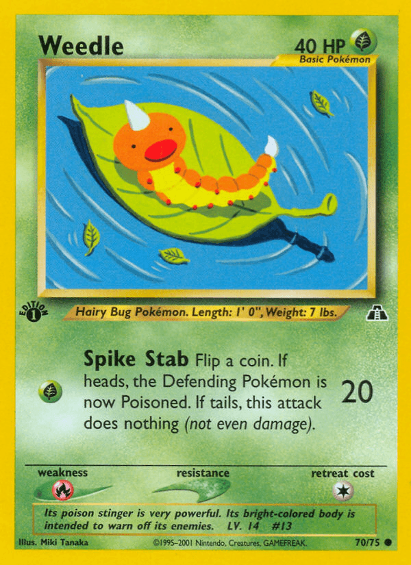Weedle artwork — Neo Discovery 70/75