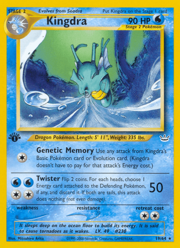Kingdra artwork — Neo Revelation 19/66