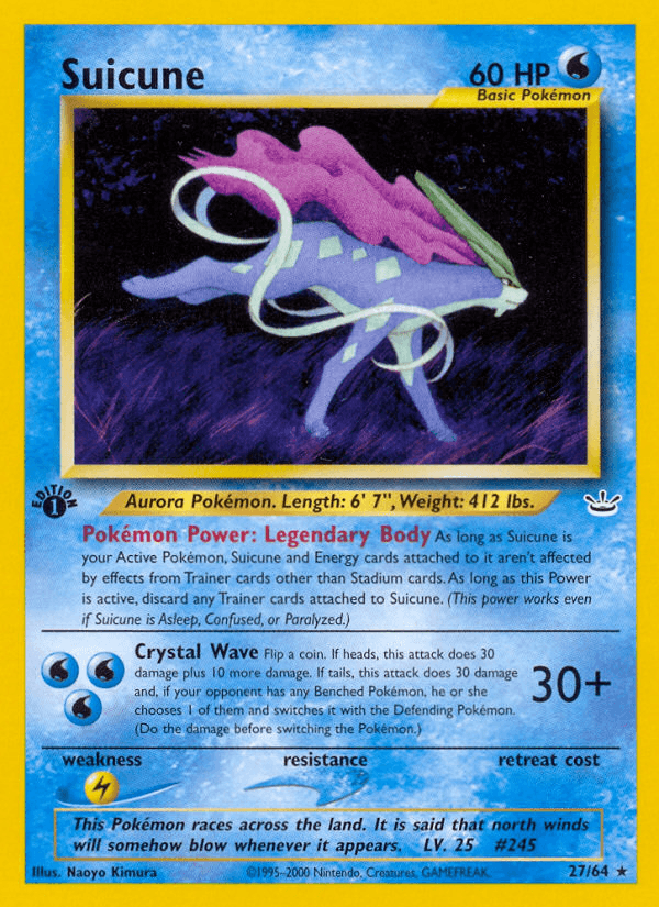 Suicune artwork — Neo Revelation 27/66