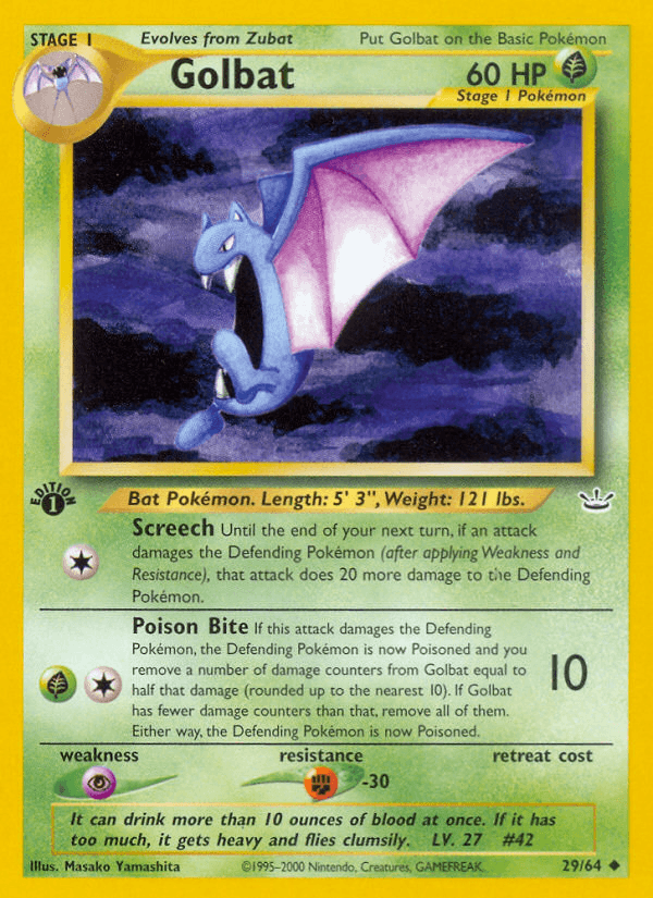 Golbat artwork — Neo Revelation 29/66