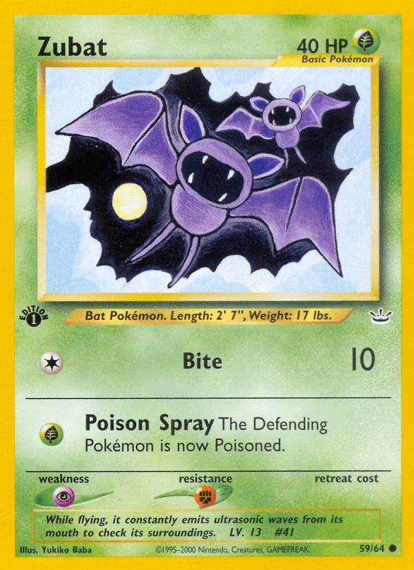 Zubat artwork — Neo Revelation 59/66