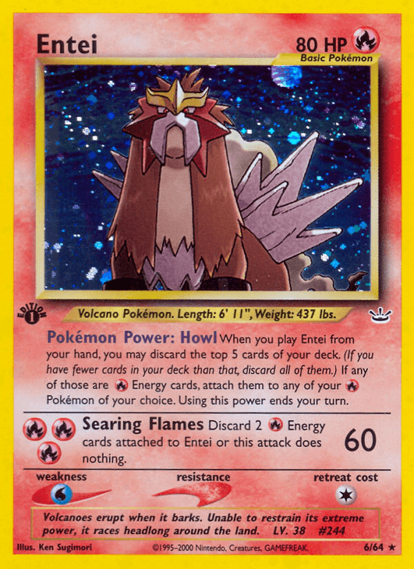 Entei artwork — Neo Revelation 6/66