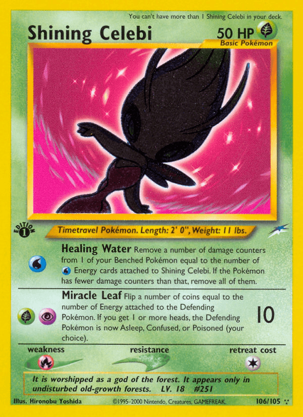 Shining Celebi artwork — Neo Destiny 106/113