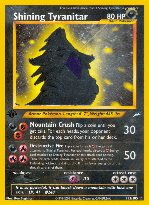 Shining Tyranitar — Neo Destiny 113/113