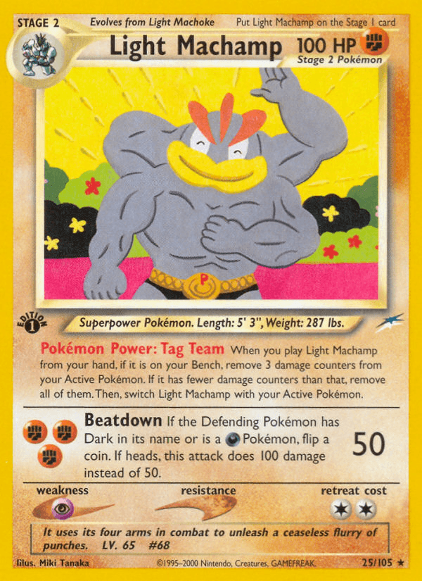 Light Machamp artwork — Neo Destiny 25/113