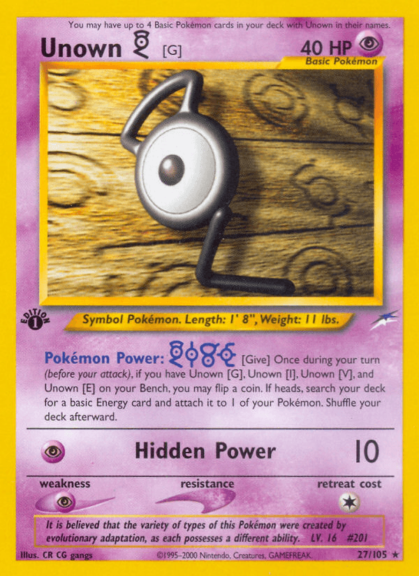 Unown [G] — Neo Destiny 27/113