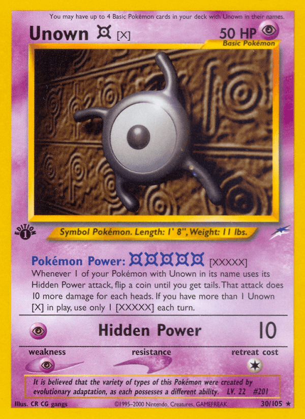 Unown [X] — Neo Destiny 30/113