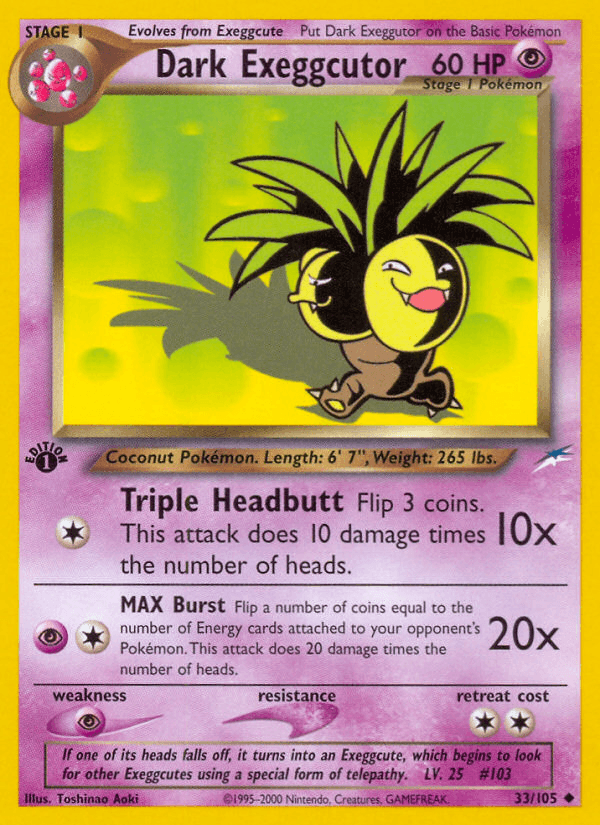 Dark Exeggutor artwork — Neo Destiny 33/113