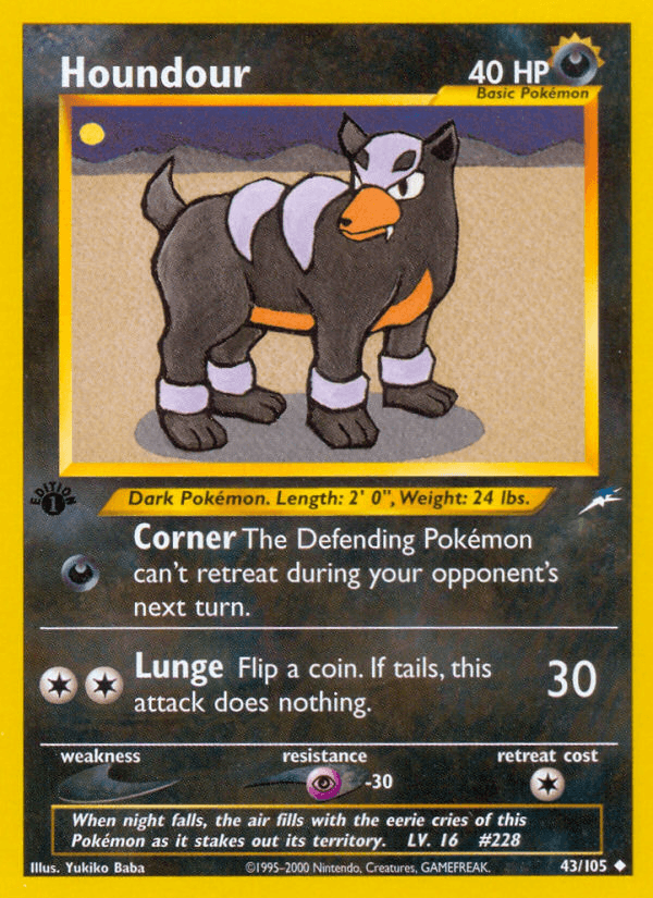 Houndour artwork — Neo Destiny 43/113