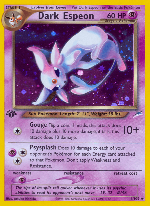 Dark Espeon artwork — Neo Destiny 4/113