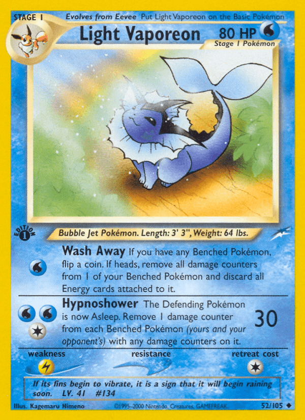 Light Vaporeon — Neo Destiny 52/113