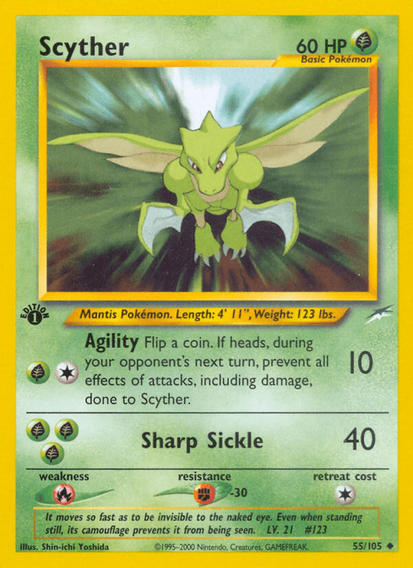 Scyther artwork — Neo Destiny 55/113