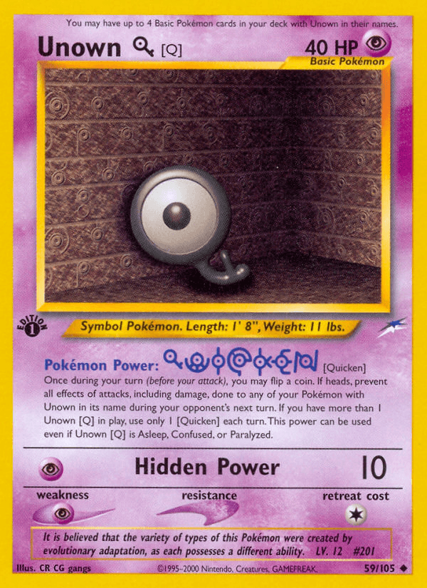 Unown [Q] — Neo Destiny 59/113