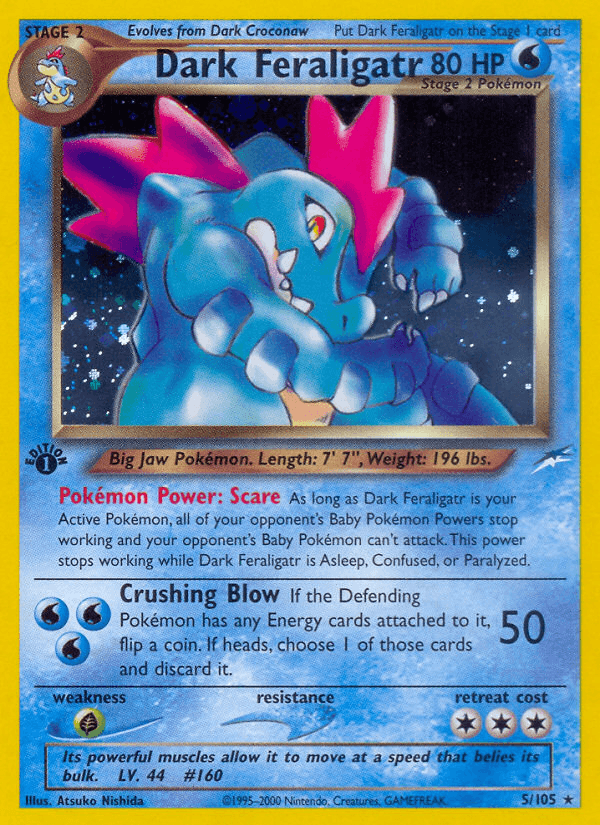 Dark Feraligatr artwork — Neo Destiny 5/113