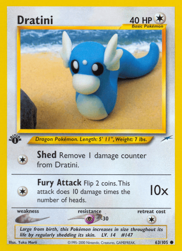 Dratini artwork — Neo Destiny 63/113