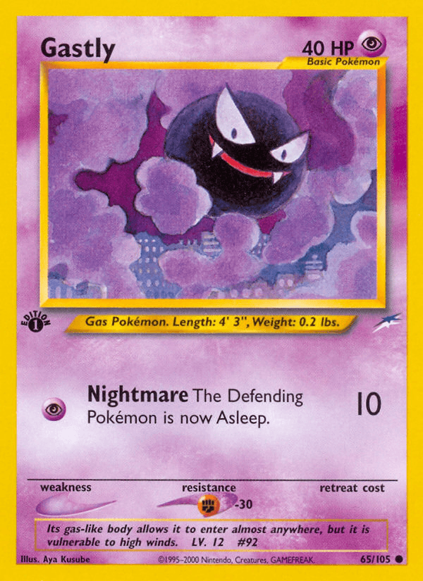 Gastly artwork — Neo Destiny 65/113