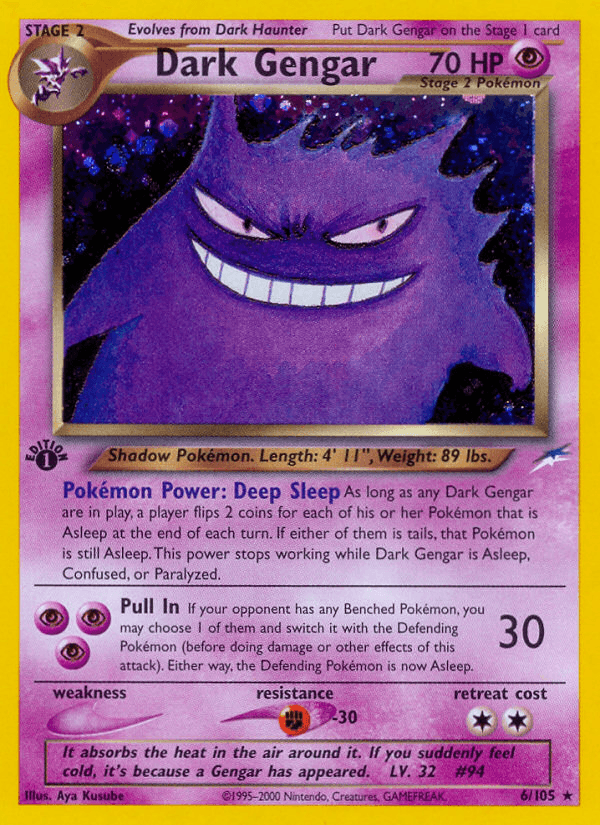 Dark Gengar artwork — Neo Destiny 6/113