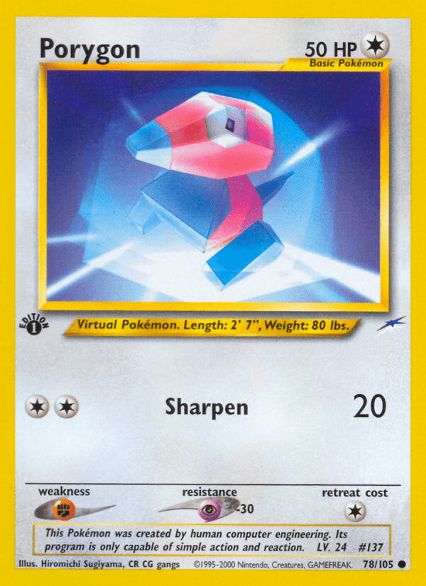 Porygon artwork — Neo Destiny 78/113