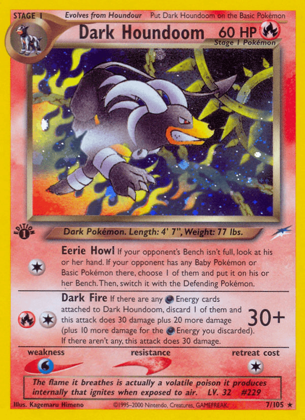 Dark Houndoom artwork — Neo Destiny 7/113
