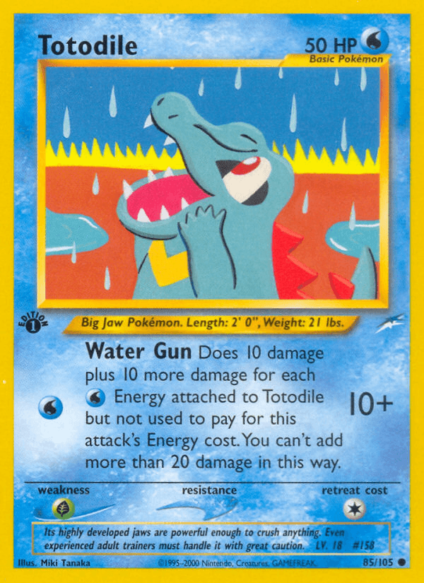 Totodile artwork — Neo Destiny 85/113