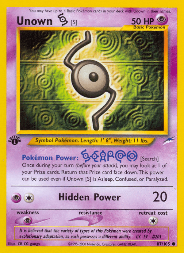 Unown [S] — Neo Destiny 87/113