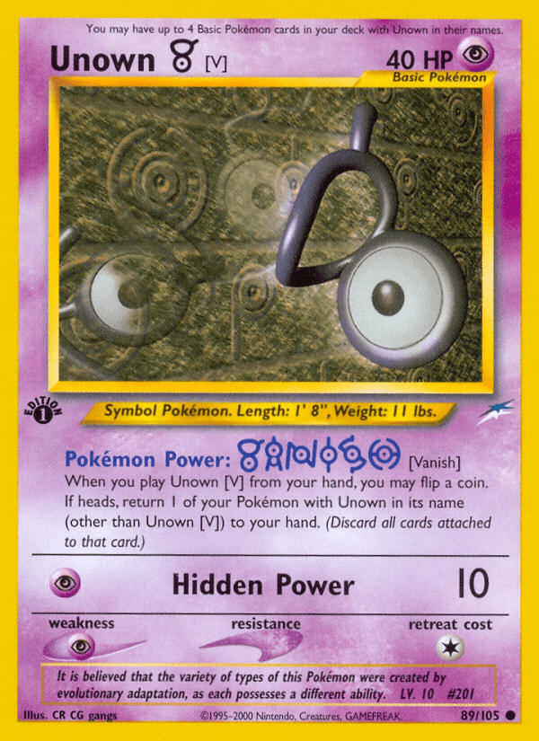 Unown [V] — Neo Destiny 89/113