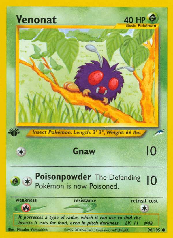 Venonat artwork — Neo Destiny 90/113