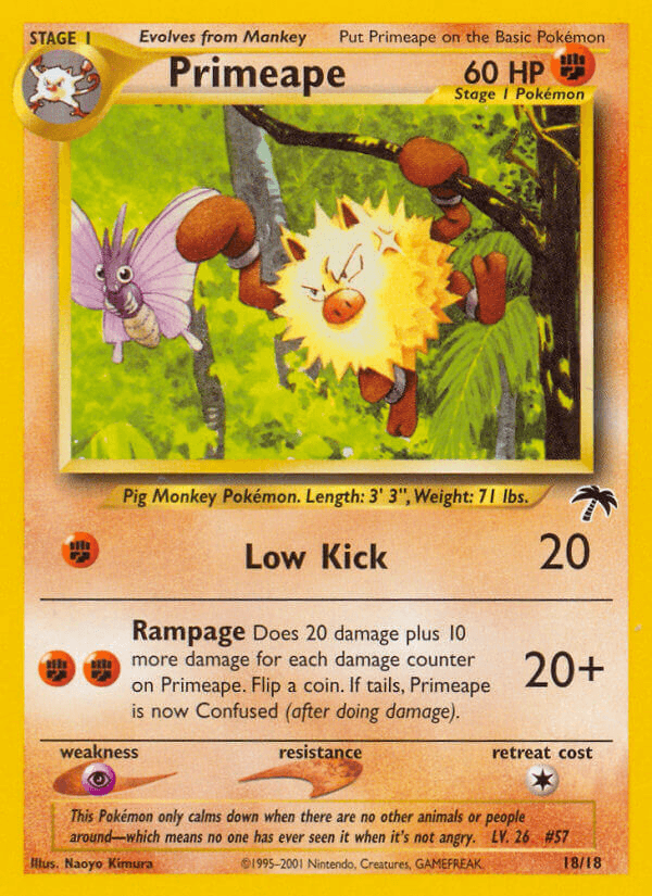 Primeape artwork — Southern Islands 18/18