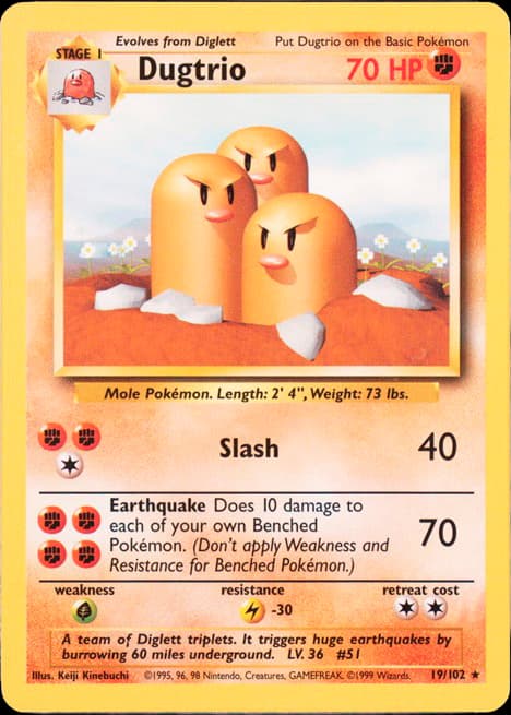 Dugtrio — Base 19/102