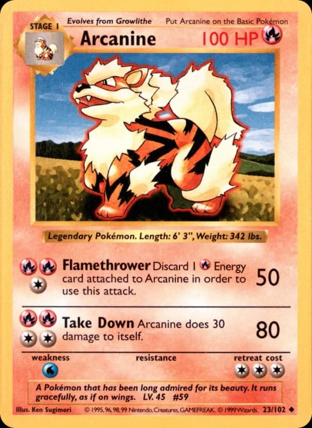 Arcanine — Base 23/102