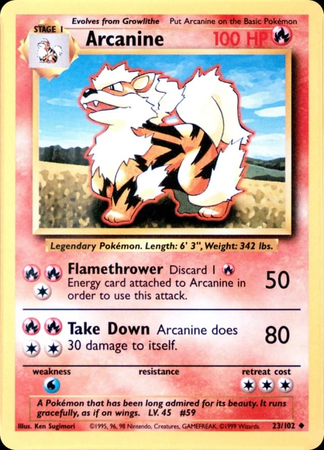 Arcanine — Base 23/102