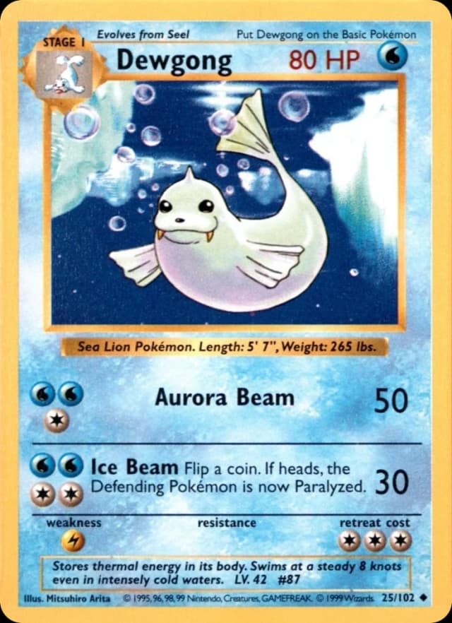 Dewgong — Base 25/102