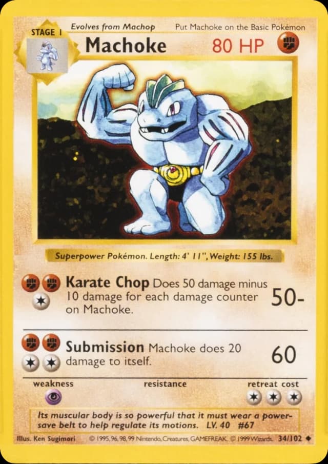 Machoke — Base 34/102