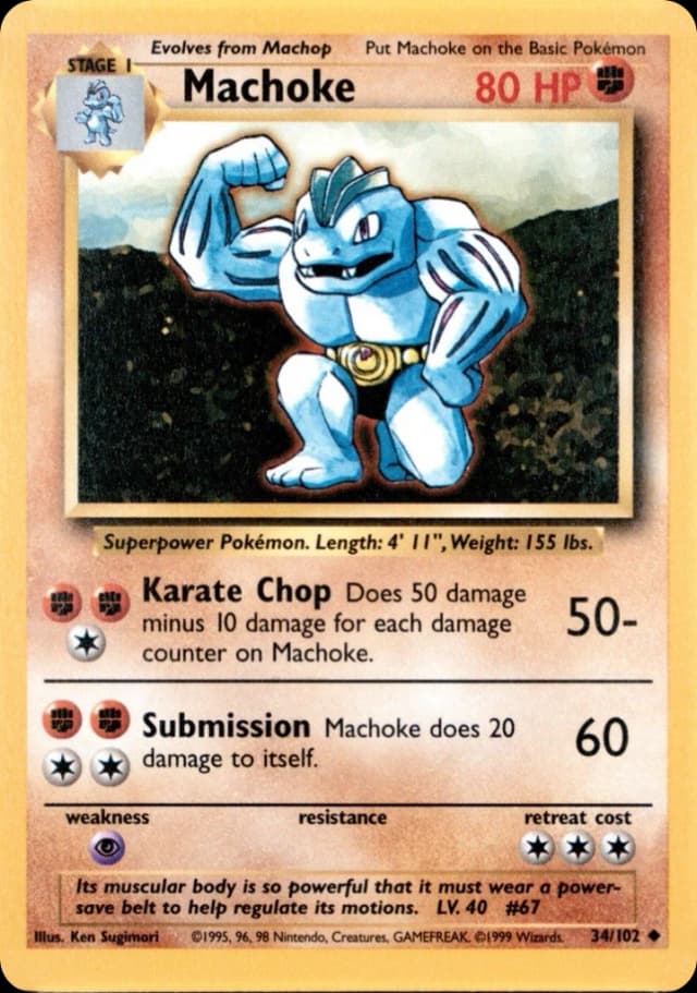 Machoke — Base 34/102