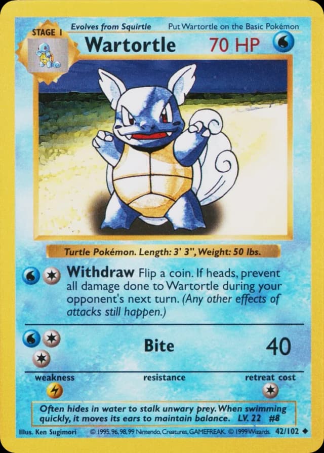 Wartortle — Base 42/102