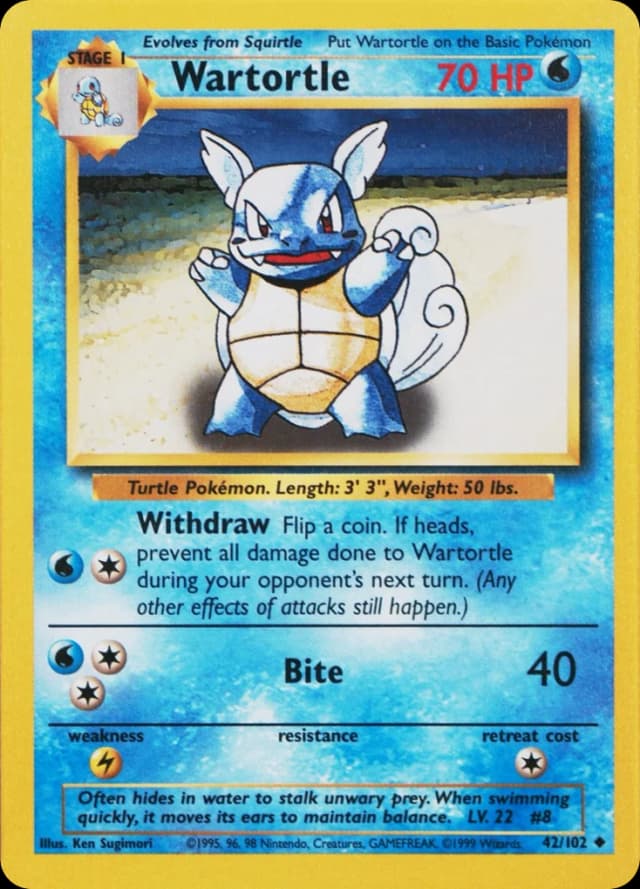 Wartortle — Base 42/102