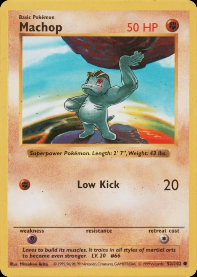 Machop — Base 52/102