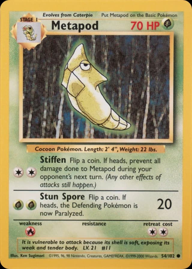 Metapod — Base 54/102