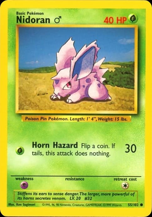 Nidoran ♂ — Base 55/102