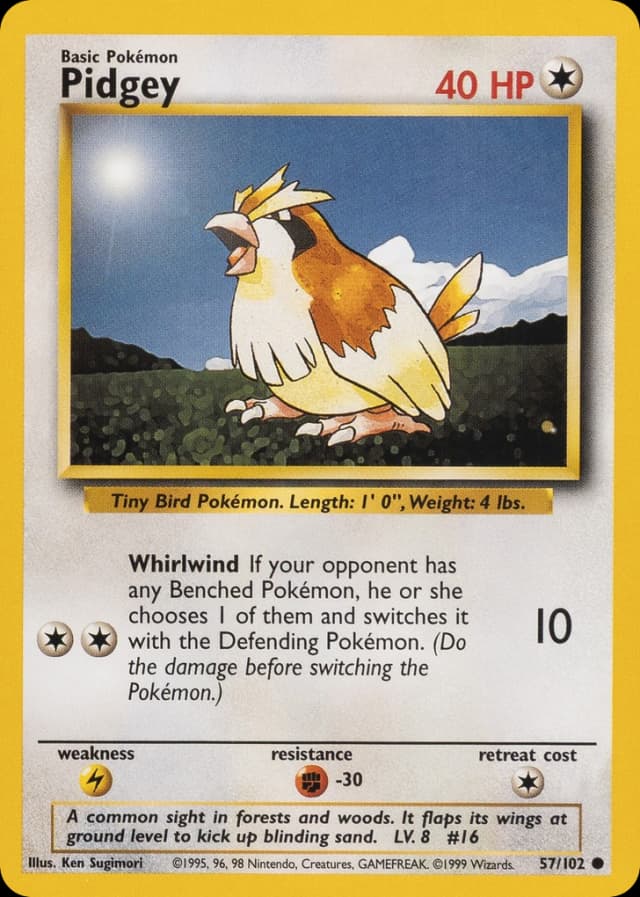 Pidgey — Base 57/102