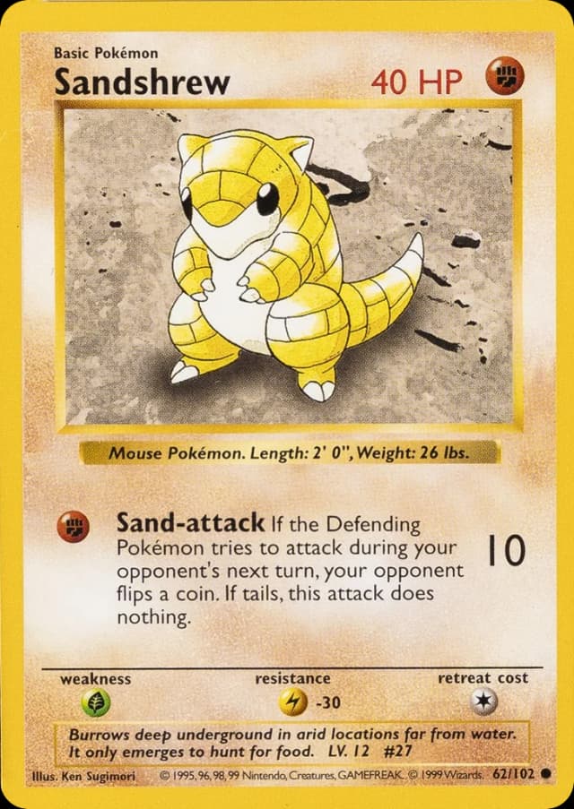 Sandshrew — Base 62/102