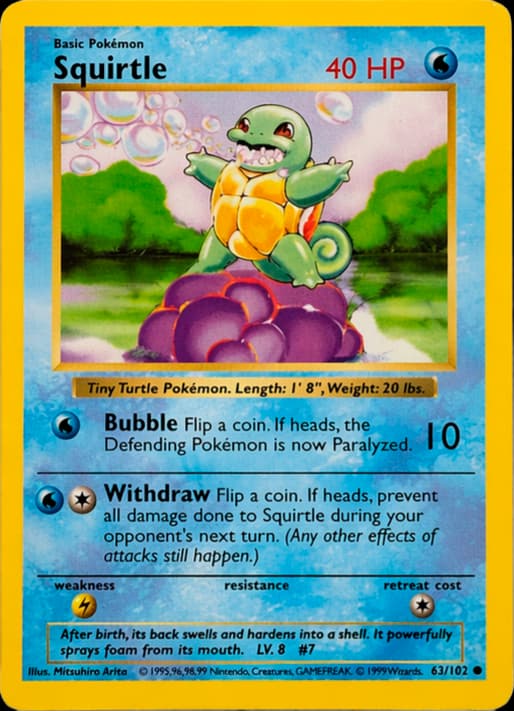 Squirtle — Base 63/102