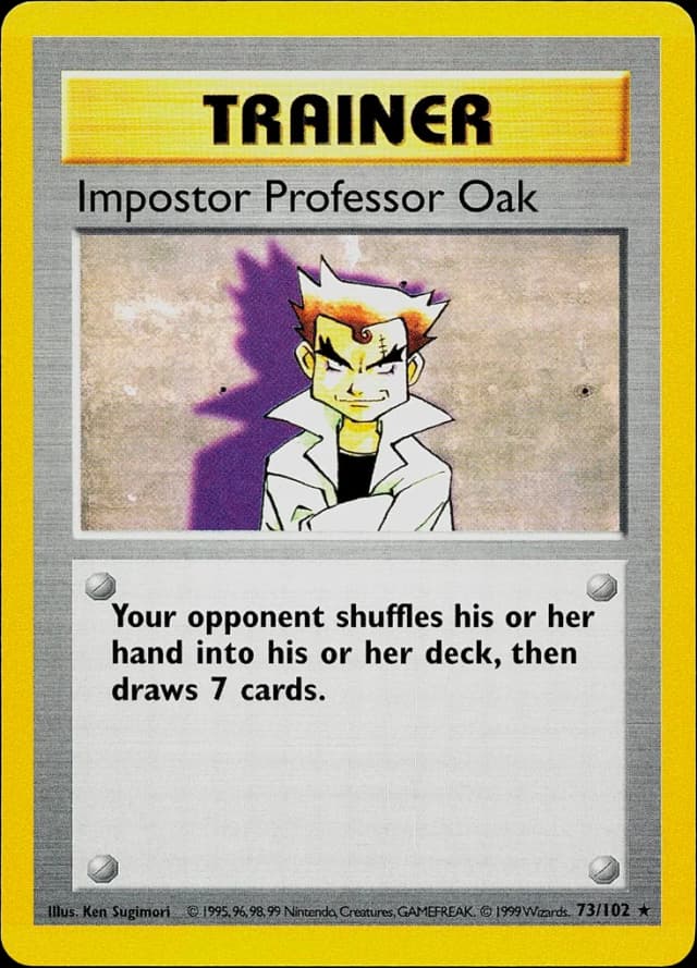 Impostor Professor Oak — Base 73/102