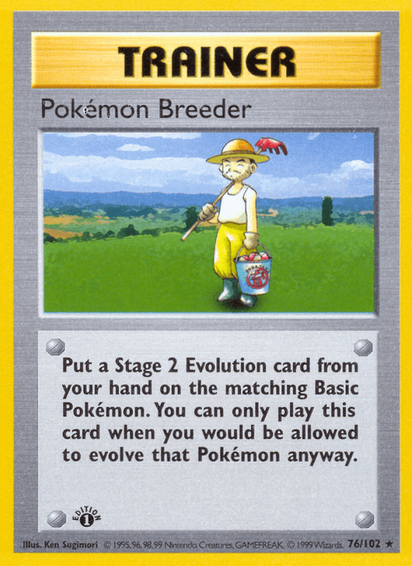 Pokémon Breeder artwork — Base 76/102